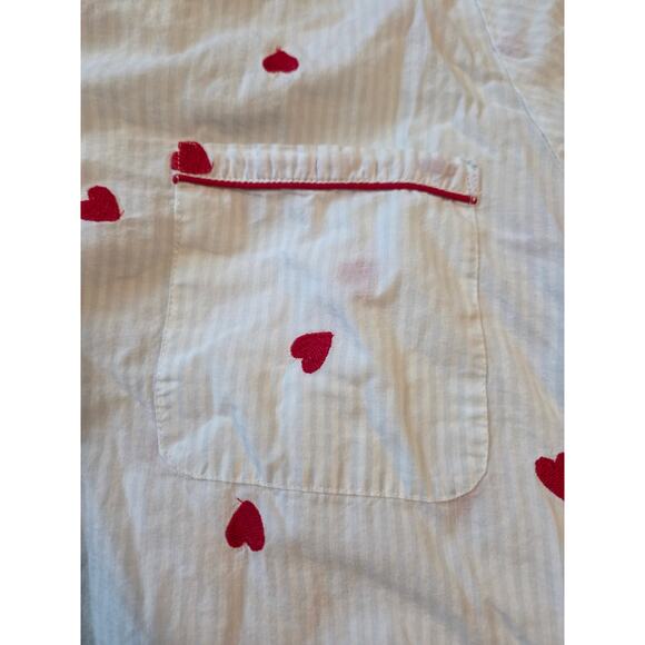 Cupcakes and Cashmere Embroidered Hearts Two Piece Pj set size Small 100% Cotton - Picture 7 of 9